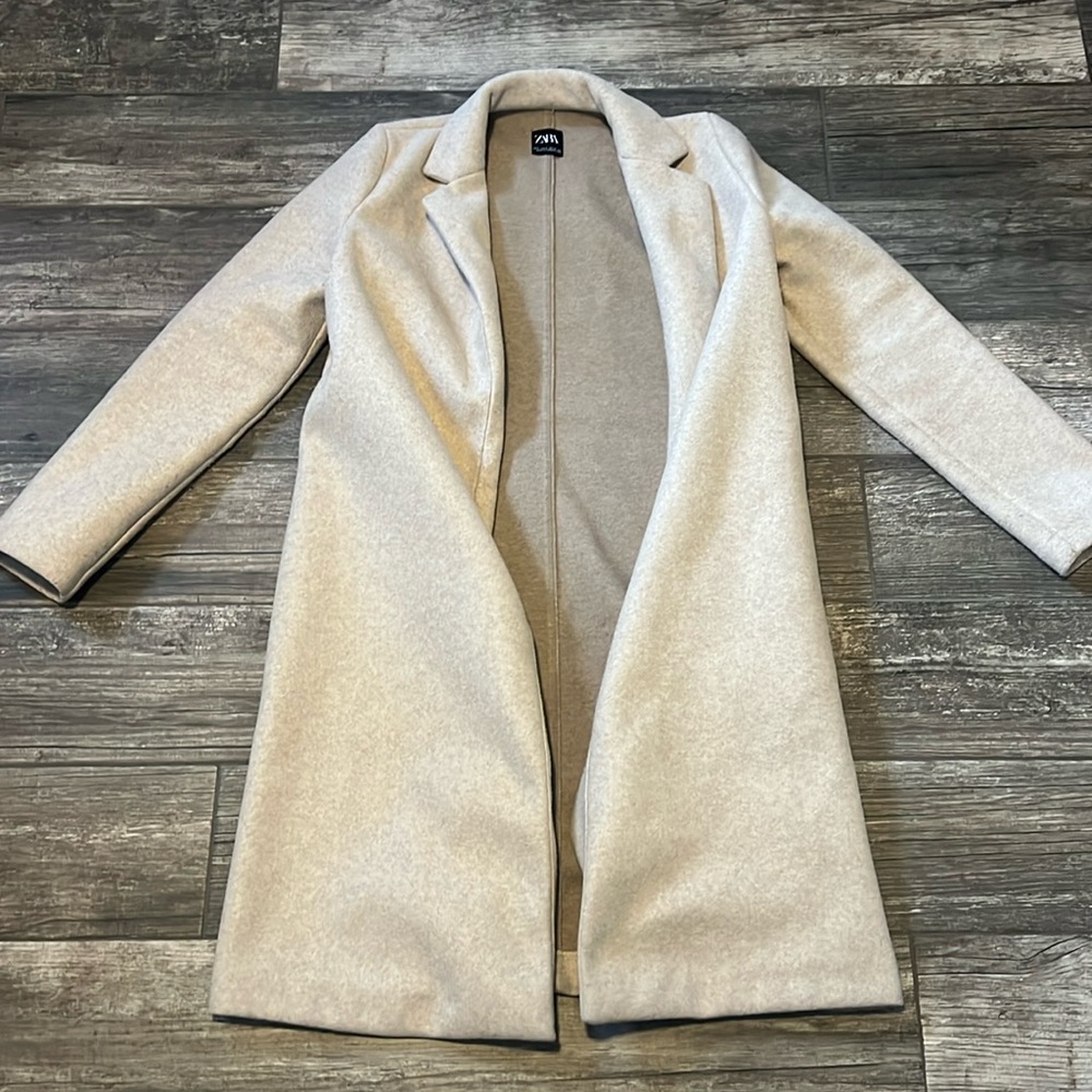 Zara Cream Long Coat